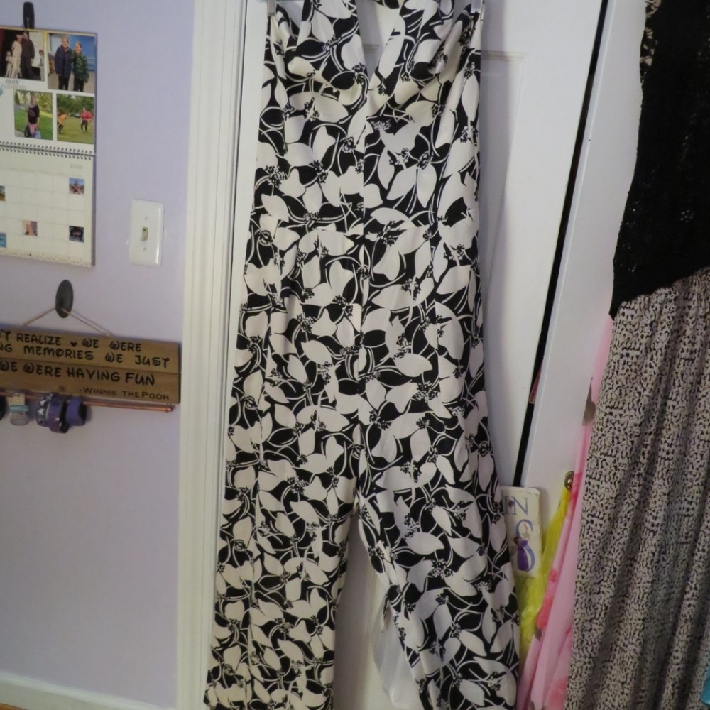 Stylish Black and White Jumpsuit (with belt)